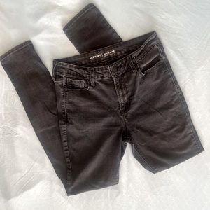 Old Navy High Rise Rockstar Super Skinny Black Jeans size 8 TALL
